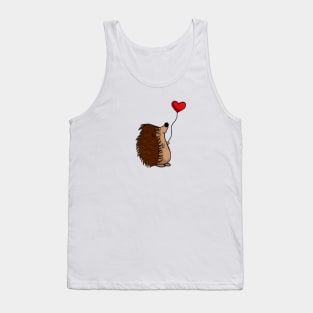 Hedgehog With Balloon Tank Top